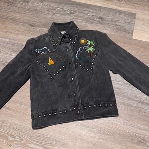 ORIGINAL DESIGN BY GINA TERESA Embroidered and Embellished Button Up Jacket